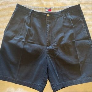 Tommy Hilfiger Navy Blue Pleat Front Shorts